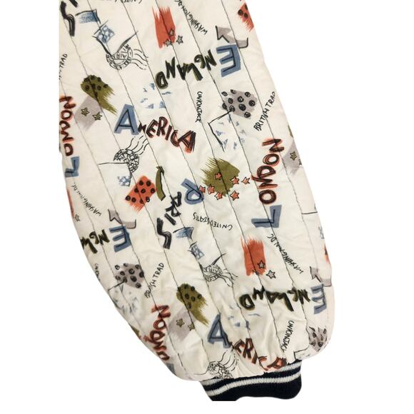 Vintage CHUNGSIL HONGSIL Travel Novelty Quilted Bomber Jacket L/XL Men Varsity - Picture 6 of 10